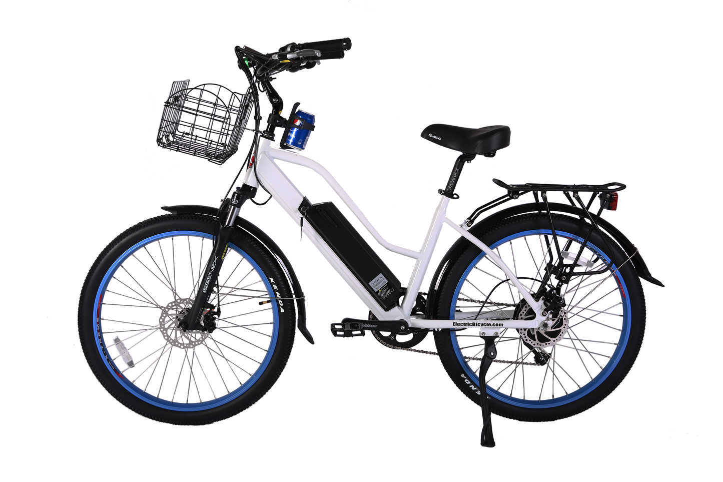 X-Treme Catalina 48 Volt Electric Step-Through Beach Cruiser Bicycle-While White