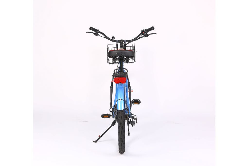X-Treme Malibu Elite 24 Volt Beach Cruiser Electric Bike-Baby Blue