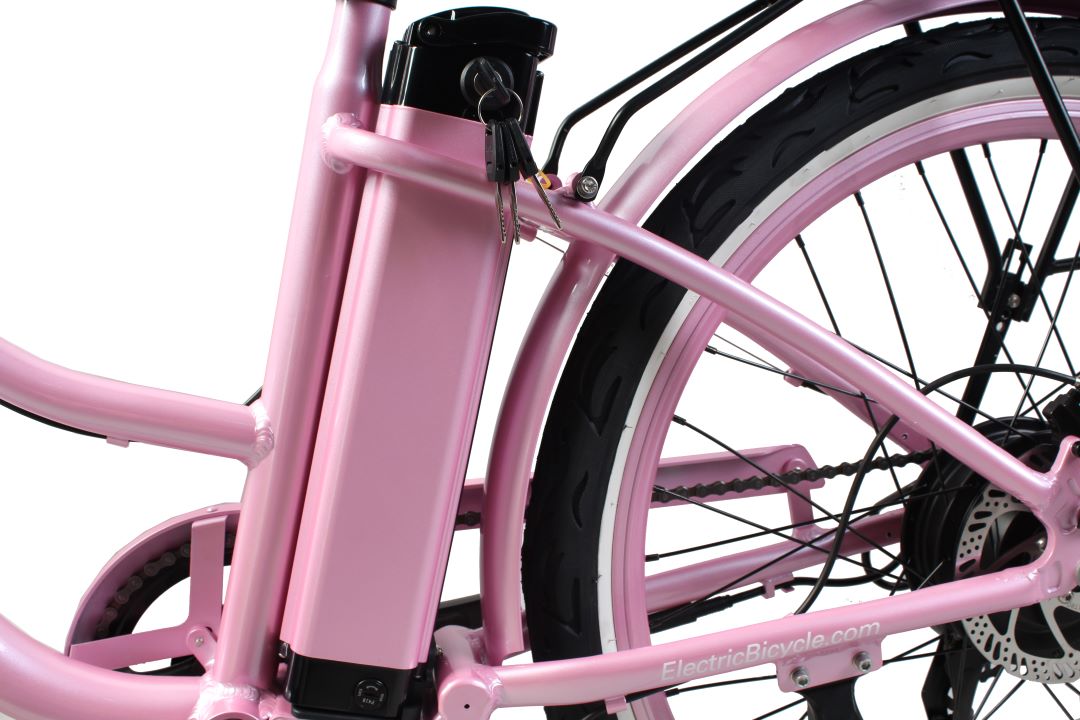 X-Treme Malibu Elite Max 36 Volt Beach Cruiser Electric Bike - Pink | Bike Lovers USA