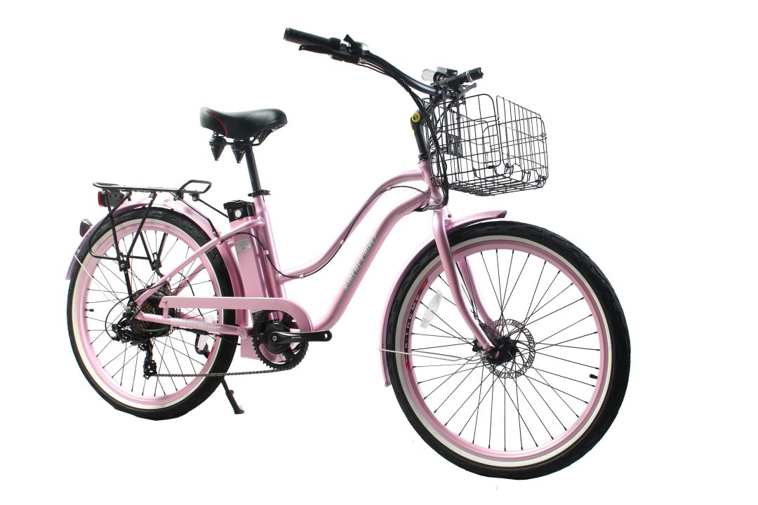 X-Treme Malibu Elite Max 36 Volt Beach Cruiser Electric Bike - Bubblegum Pink | Bike Lovers USA
