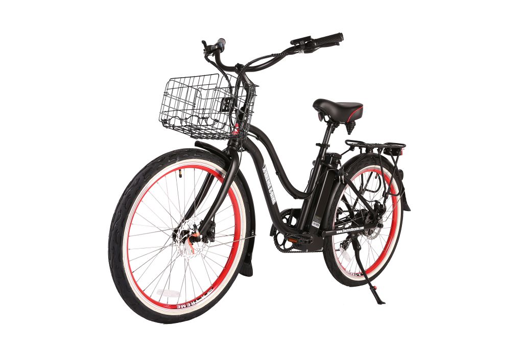 X-Treme Malibu Elite Max 36 Volt Beach Cruiser Electric Bike - Black | Bike Lovers USA