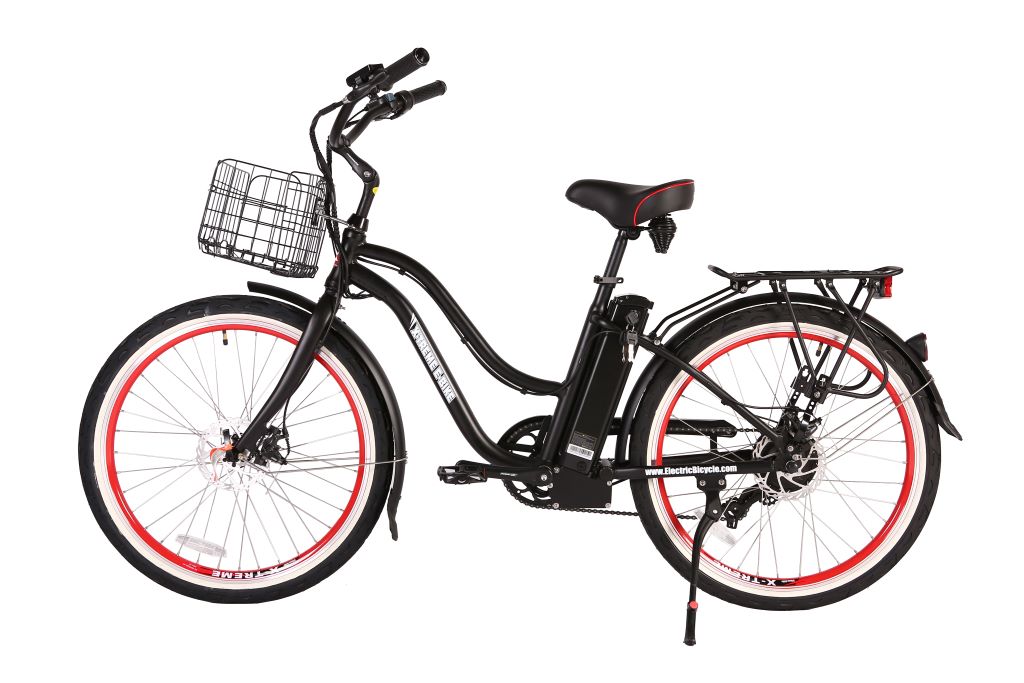 X-Treme Malibu Elite Max 36 Volt Beach Cruiser Electric Bike - Black | Bike Lovers USA