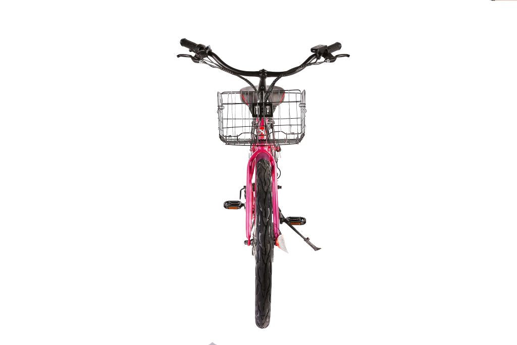 X-Treme Malibu Elite Max 36 Volt Beach Cruiser Electric Bike - Pink | Bike Lovers USA