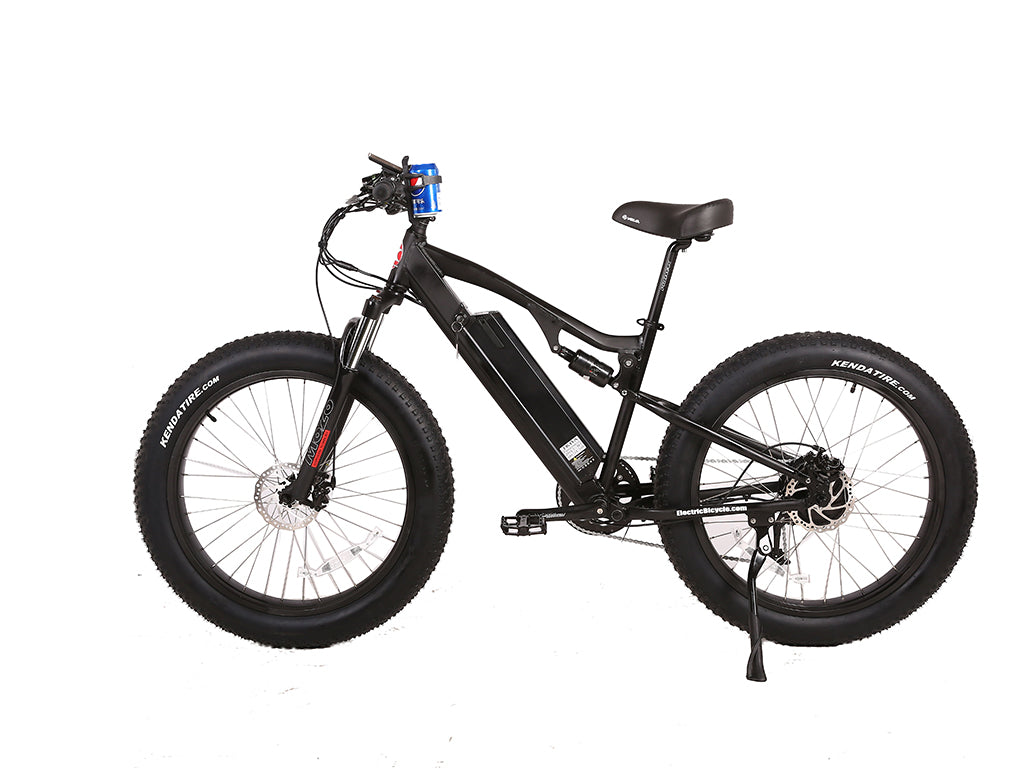X-Treme Rocky Road 48 Volt 10 Amp Fat Tire Electric Mountain Bicycle-Black