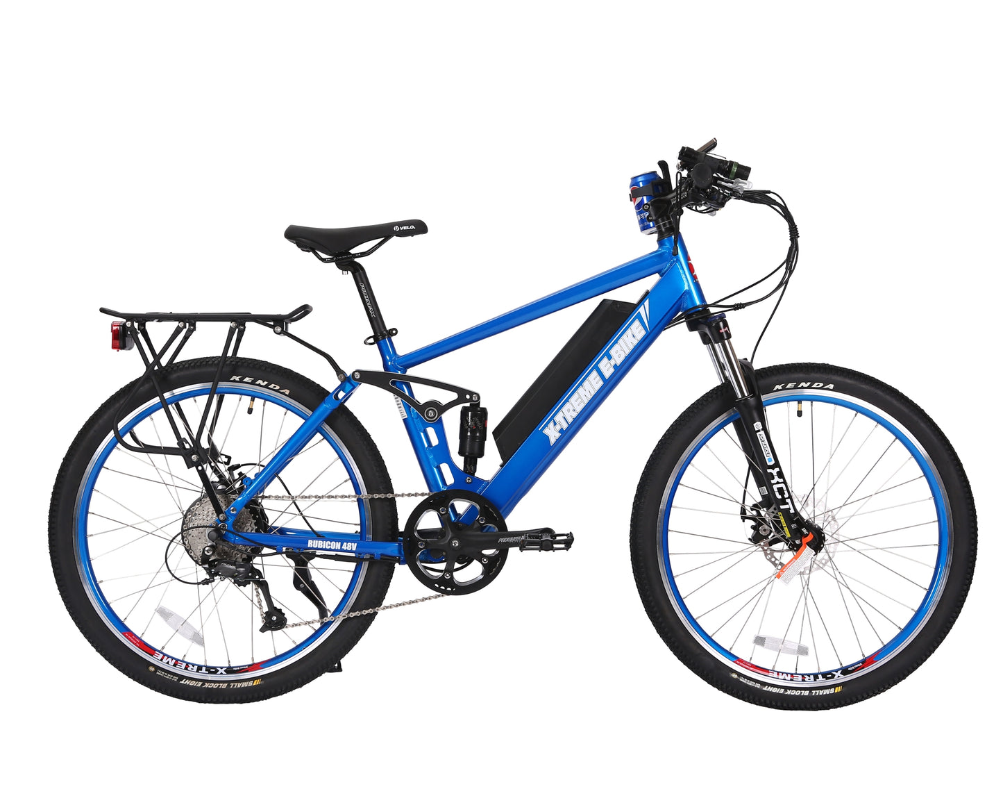 X-Treme Rubicon 48 Volt Electric Mountain Bicycle-Metallic Blue