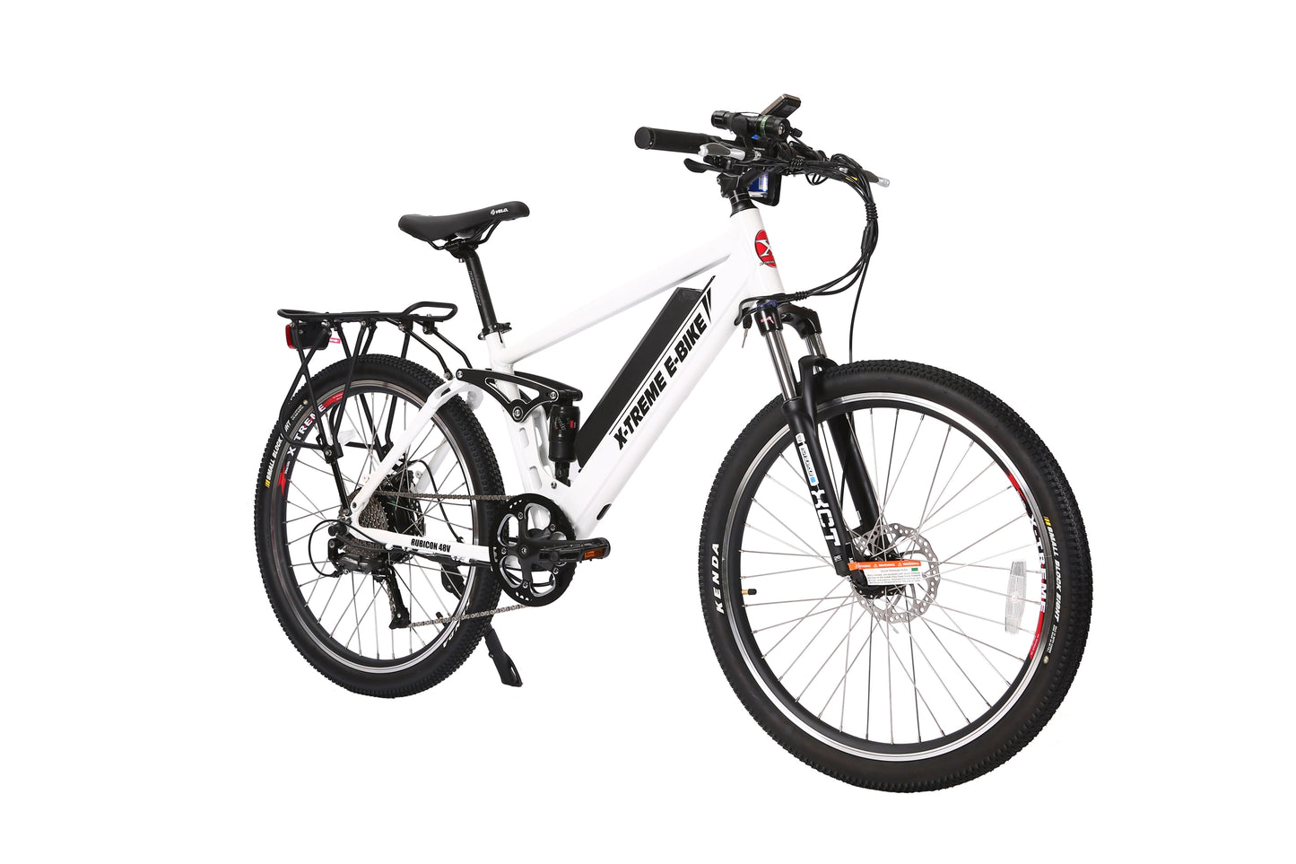 X-Treme Rubicon 48 Volt Electric Mountain Bicycle-Metallic White