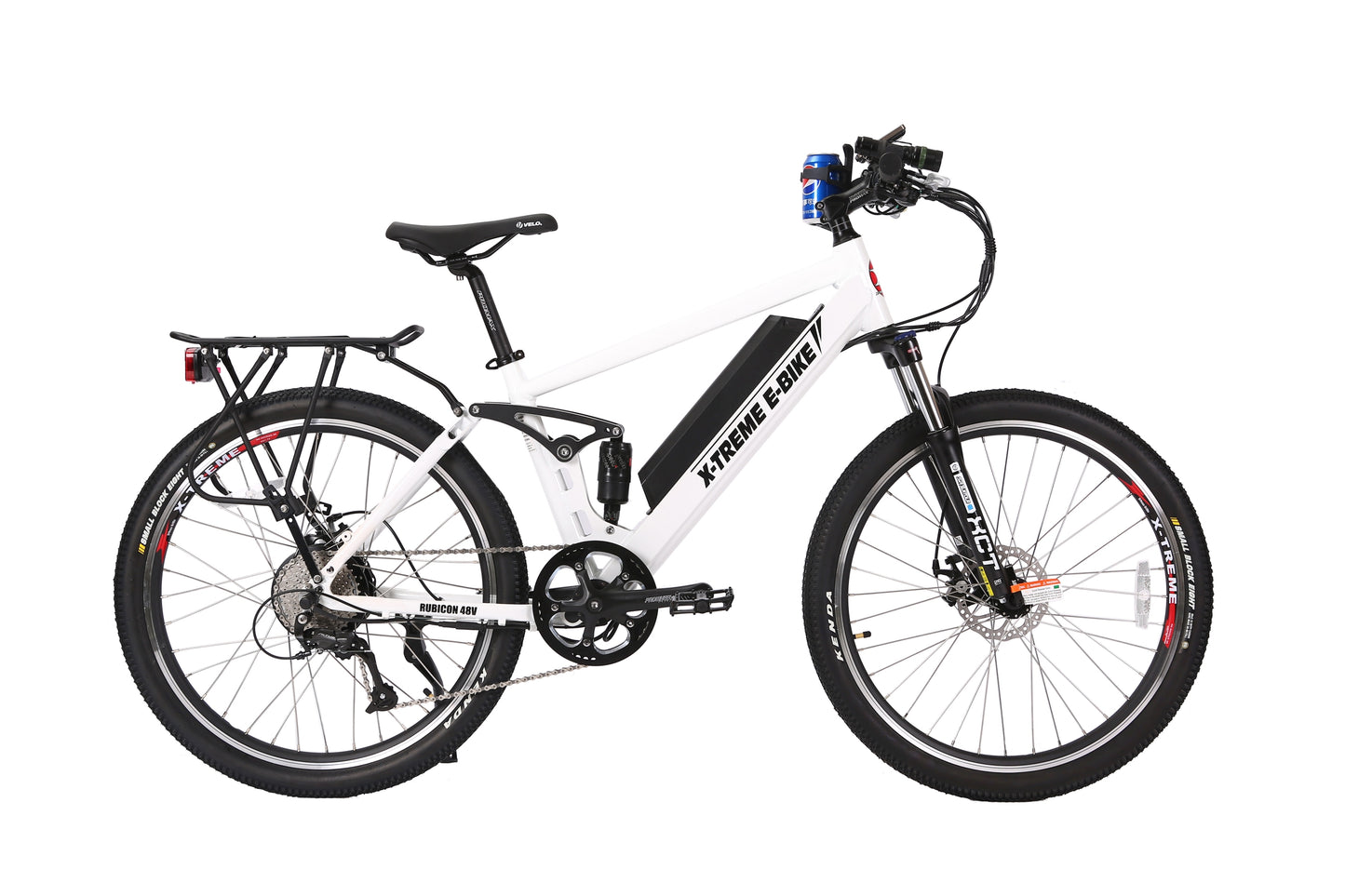 X-Treme Rubicon 48 Volt Electric Mountain Bicycle-Metallic White