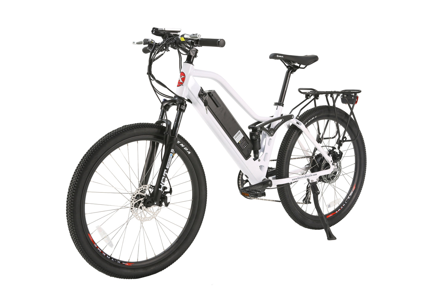 X-Treme Sedona 48 Volt Electric Step-Through Mountain Bicycle-Metallic White