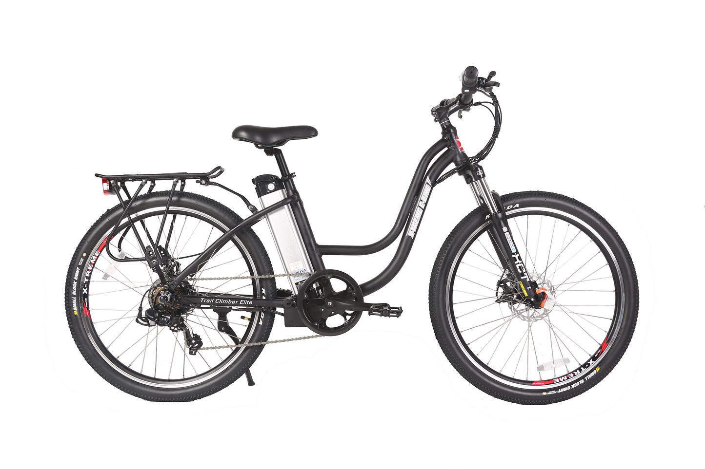 X-Treme Trail Climber Elite 24 Volt Electric Mountain Bike-Black