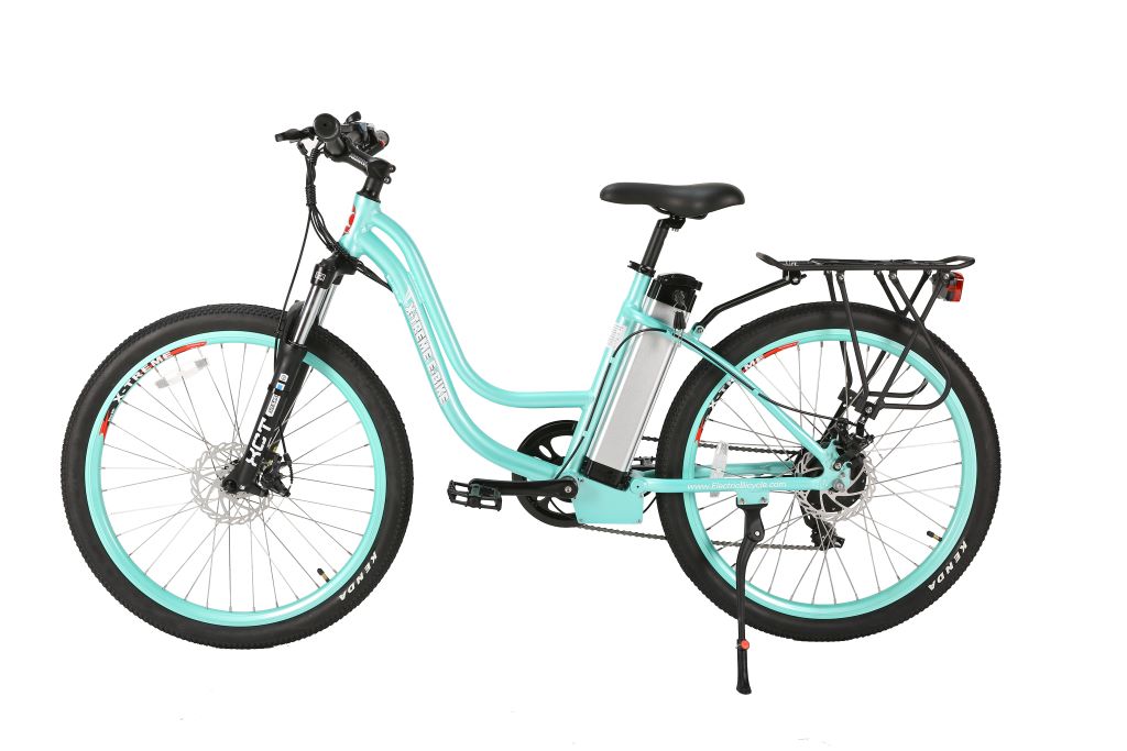 X-Treme Trail Climber Elite 24 Volt Electric Mountain Bike-Mint Green