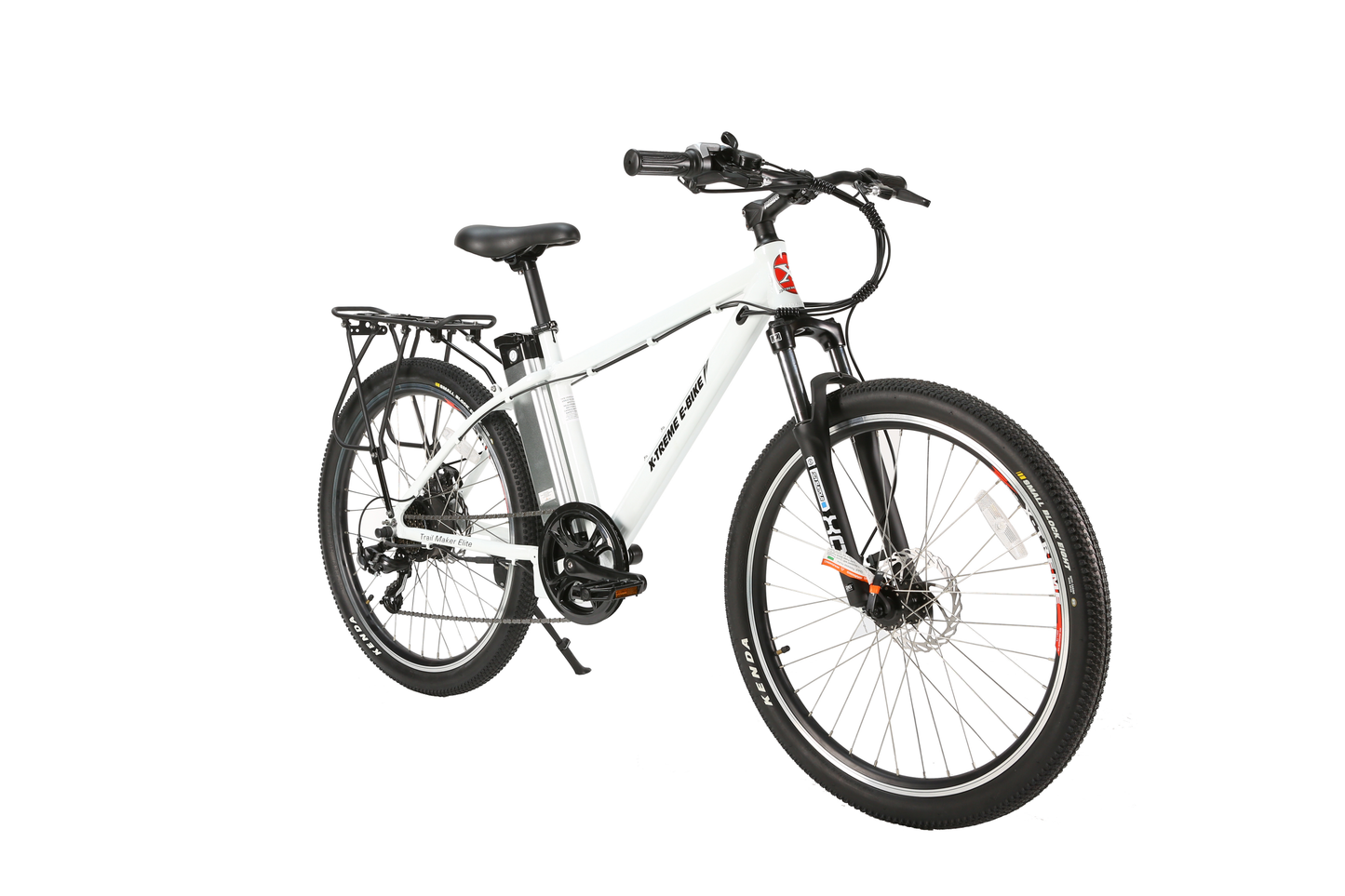 X-Treme Trail Maker Elite 24 Volt Electric Mountain Bike-White