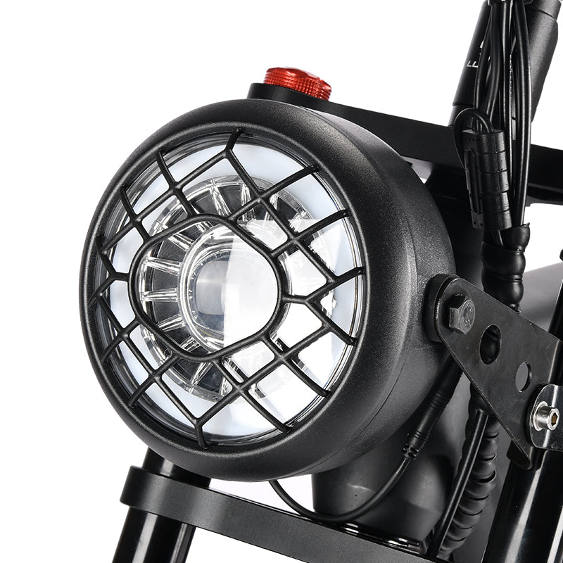 HM-1 Fat Tire Moped Style Electric Bike - Black