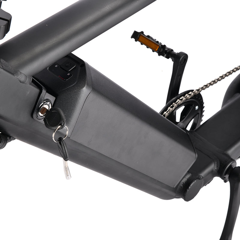 HM-1 Fat Tire Moped Style Electric Bike - Black