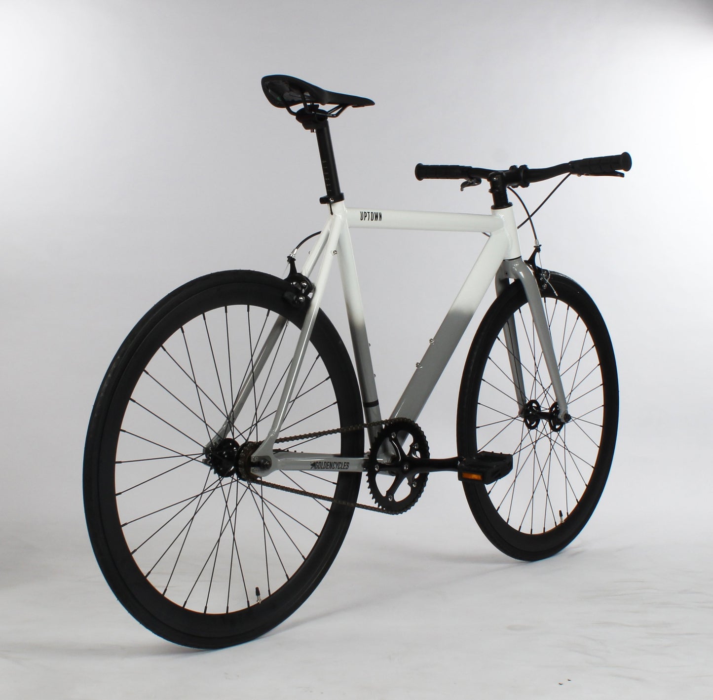 Golden Cycles - Uptown - White Grey | Single Speed Road Bike | Single Speed Cycle | Fixed Gear Bike | Fixie Bike | Affordable Cycle | Track Bike | Golden Cycles | Bike Lover USA