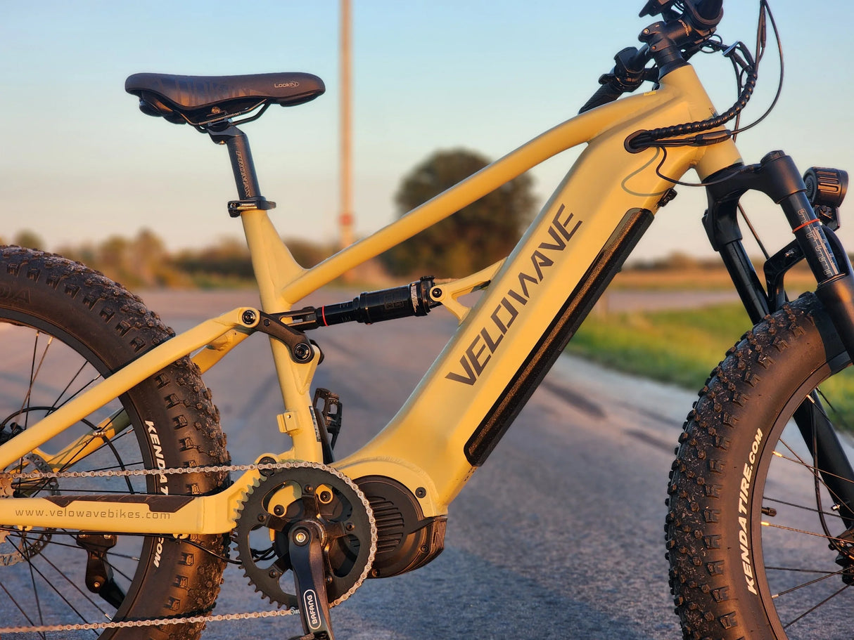 Velowave Brawny XM Up to 37 MPH 1000W 48V 20Ah Full Suspension Electric Mountain Bike