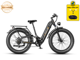 Jasion Thunder Pro ST Electric Fat Tire Bike – 2000W, 35 MPH, 52V 20Ah Battery, 90-Mile Range