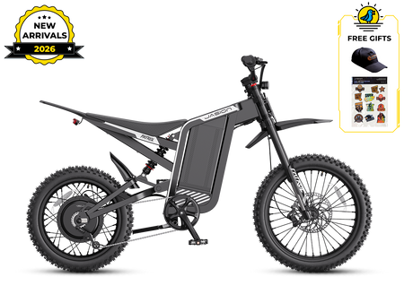 Jasion Patrol 52 Electric Dirt Bike – 4000W, 40 MPH, 52V 30Ah Battery, 50-Mile Range