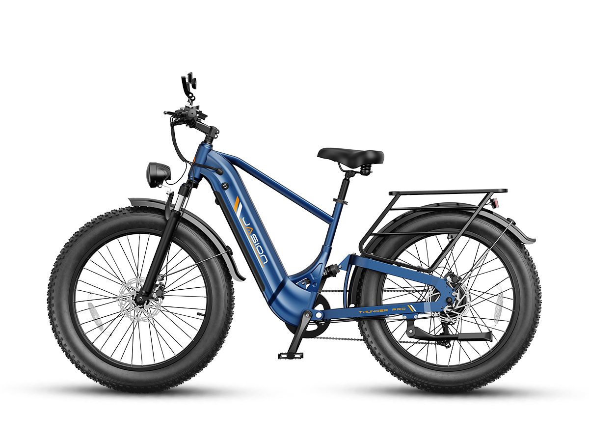 Jasion Thunder Pro Electric Fat Tire Bike – 2000W Peak, 35 MPH, 52V 20Ah Battery, 90-Mile Range