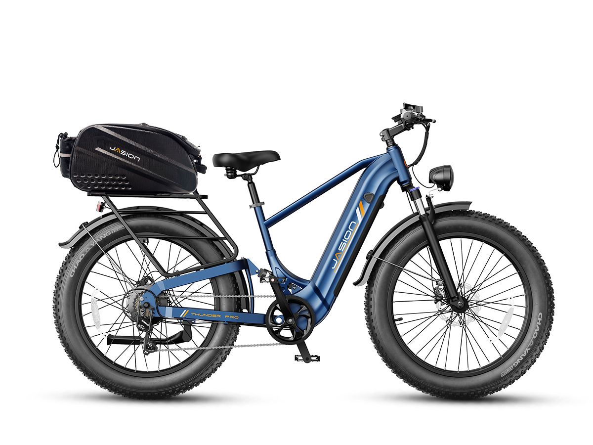 Jasion Thunder Pro Electric Fat Tire Bike – 2000W Peak, 35 MPH, 52V 20Ah Battery, 90-Mile Range
