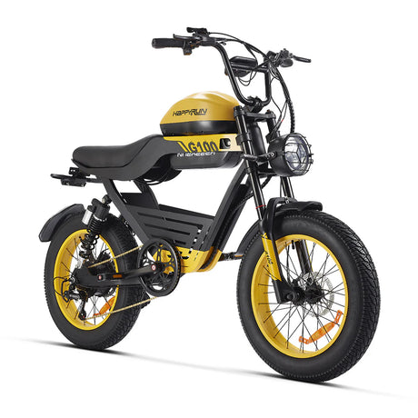 HappyRun G100 Dual-Battery Electric Bike 1000W Motor 28 mph 48V 30Ah Battery