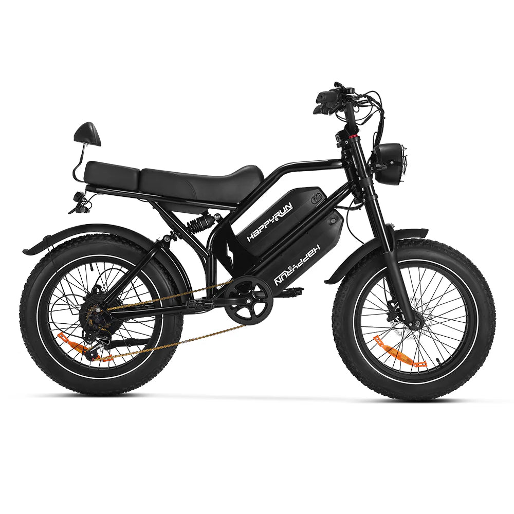 HappyRun G70 Dual-Battery Electric Cargo Bike 1000W Motor 28 mph 48V 30Ah Battery