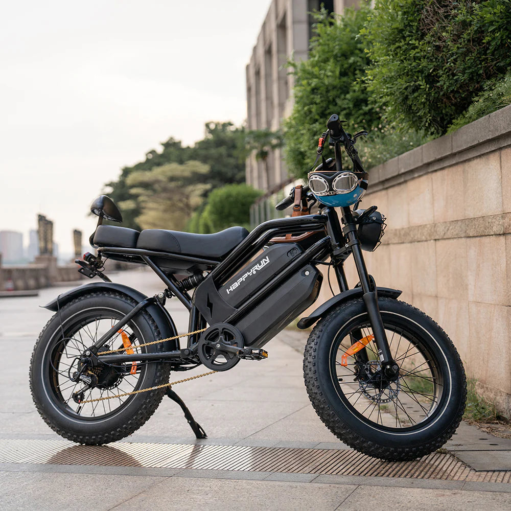 HappyRun G70 Dual-Battery Electric Cargo Bike 1000W Motor 28 mph 48V 30Ah Battery