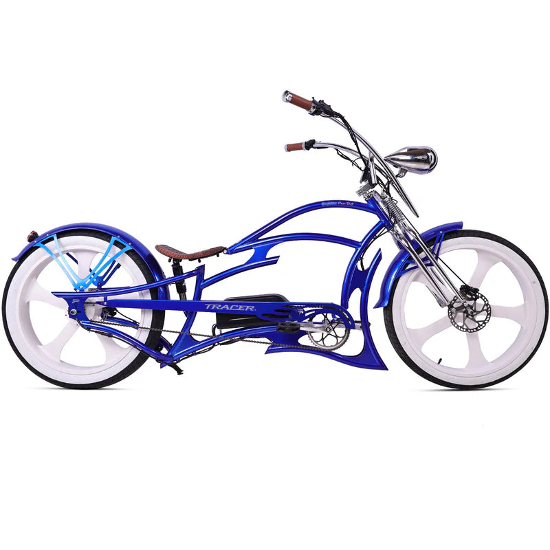 Tracer Raptor Pro DS 800W Stretch Cruiser E-Bike, 28MPH Top Speed, 48V 20Ah (960Wh) Battery, 55–65 Mile Range, 26” Fat Tires
