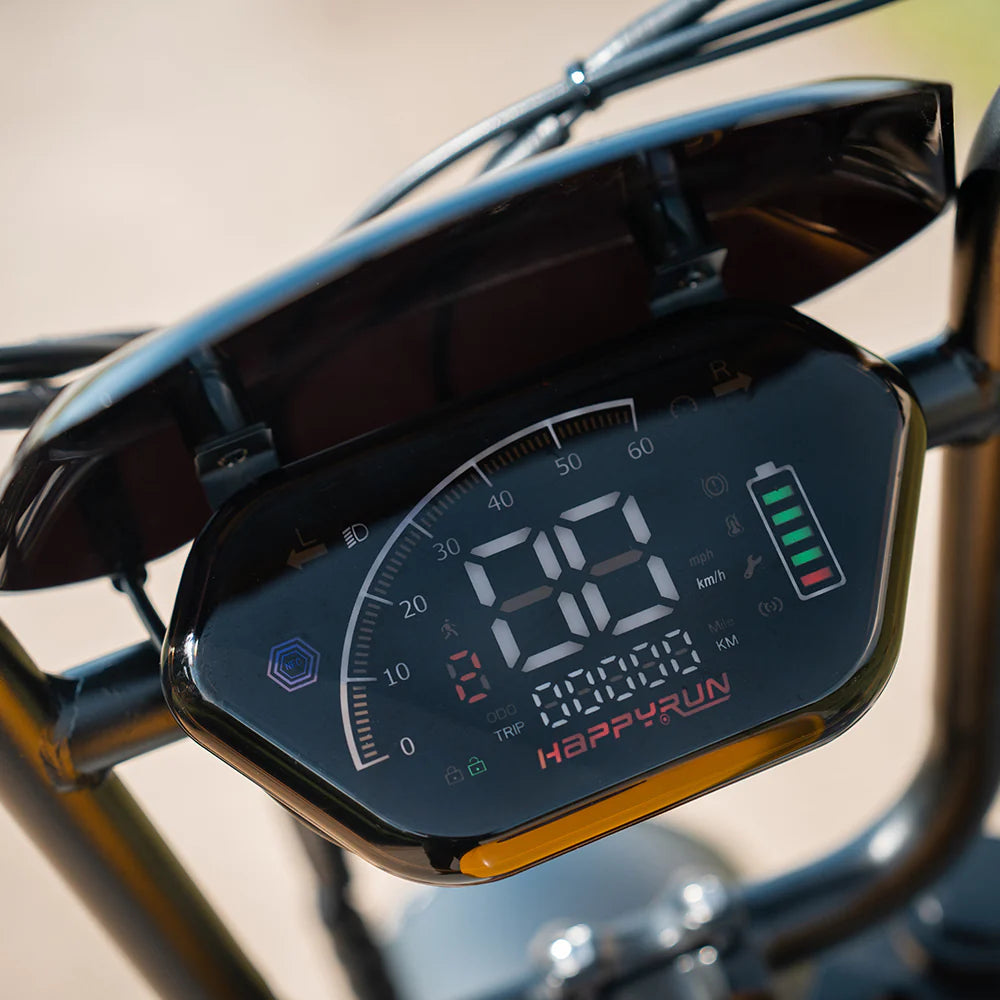 HappyRun G100 Pro Dual-Battery Electric Bike 1000W Motor 28 mph 48V 30Ah Battery