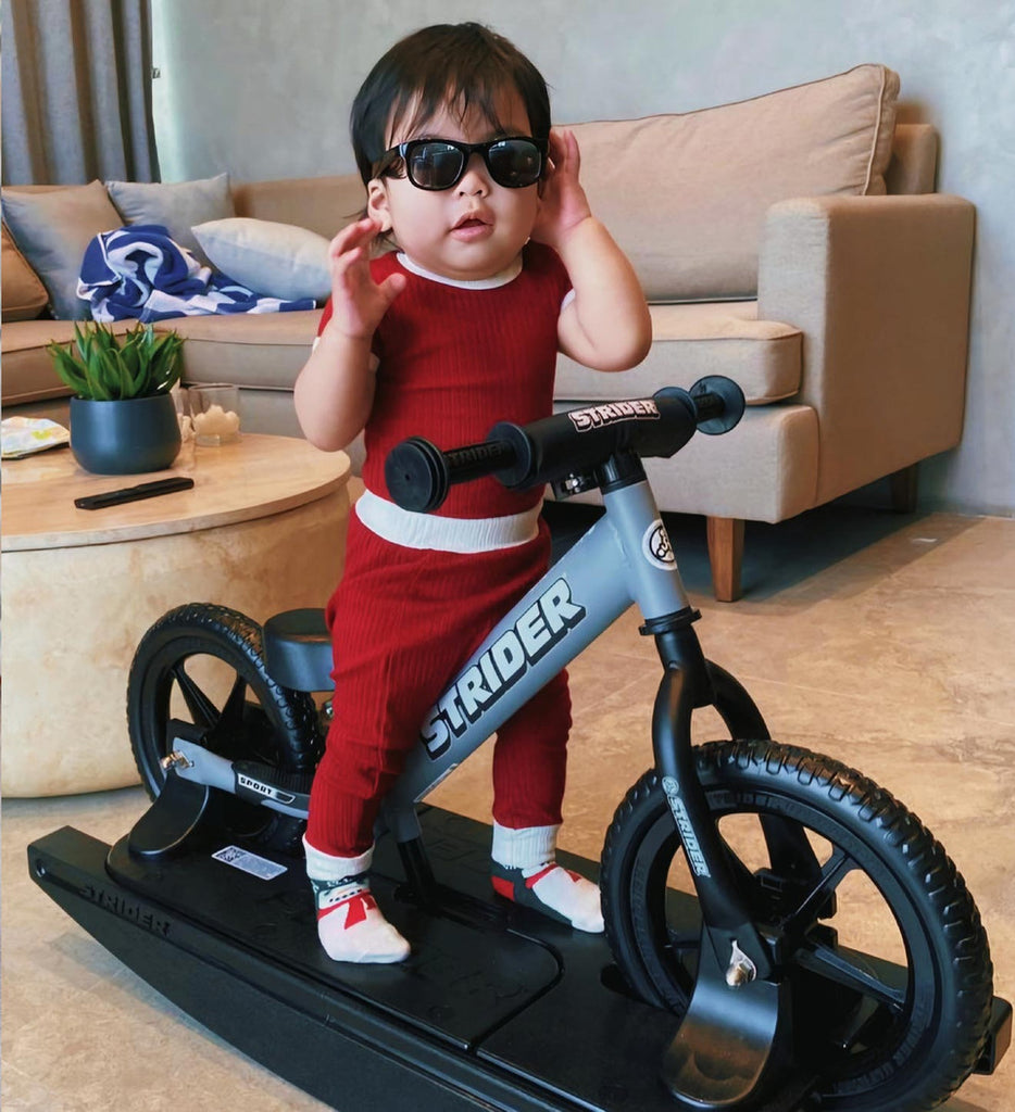 Strider Sport 2-in-1 Rocking Bike – Balance Training Rocking Base + Strider 12 Sport Bike