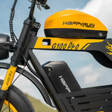 HappyRun G100 Pro Dual-Battery Electric Bike 1000W Motor 28 mph 48V 30Ah Battery