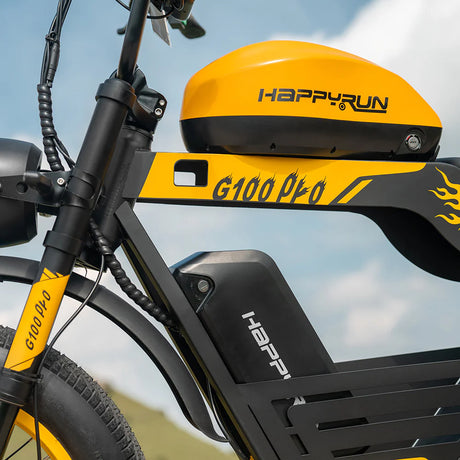 HappyRun G100 Pro Dual-Battery Electric Bike 1000W Motor 28 mph 48V 30Ah Battery