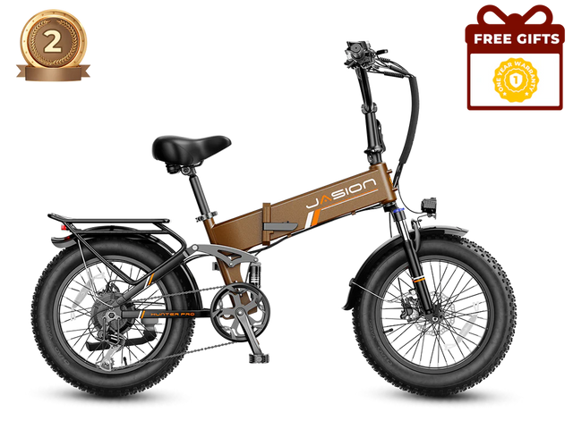 Jasion Hunter Pro Folding Electric Bike 1000W Motor 28 mph 48V 15Ah Battery