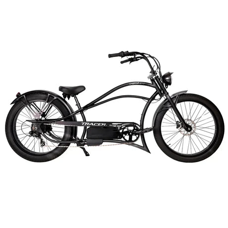 Tracer Legend GT7 1000W Stretch Cruiser Chopper E-Bike, 48V 20Ah Battery, 55–65 Mile Range, 26” Fat Tires, Shimano 7-Speed