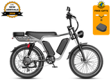 Jasion RetroVolt Max Moped-Style Electric Bike – 2000W, 35+ MPH, 52V 40Ah Dual Battery, 150-Mile Range