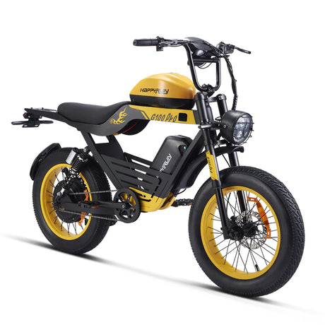 HappyRun G100 Pro Dual-Battery Electric Bike 1000W Motor 28 mph 48V 30Ah Battery