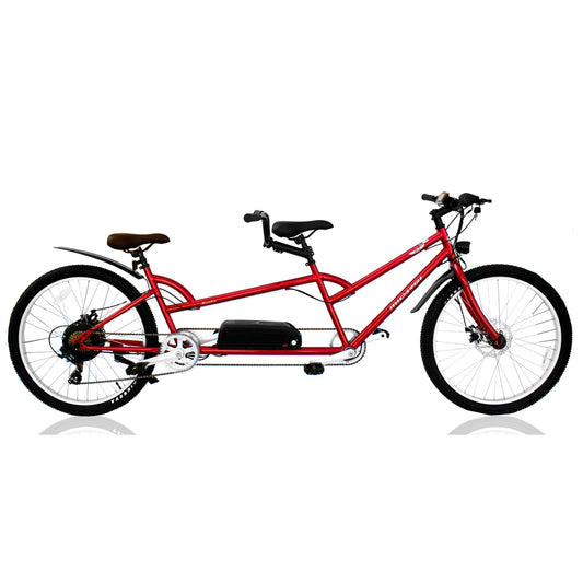 Micargi Raiatea 500W Tandem Electric Bike 26" 20MPH Top Speed 48V 10.4Ah Shimano 7-Speed