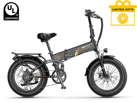 Jasion Hunter Pro Folding Electric Bike 1000W Motor 28 mph 48V 15Ah Battery