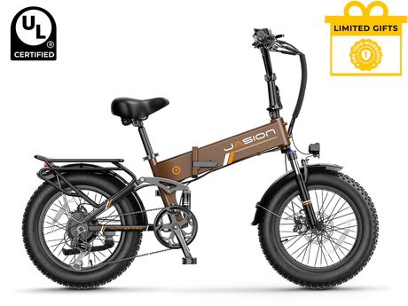 Jasion Hunter Pro Folding Electric Bike 1000W Motor 28 mph 48V 15Ah Battery