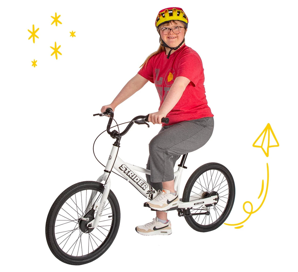 Strider 20x Sport Convertible Balance Bike – 20-Inch Wheels, Steel Frame, Ages 8 to Adult