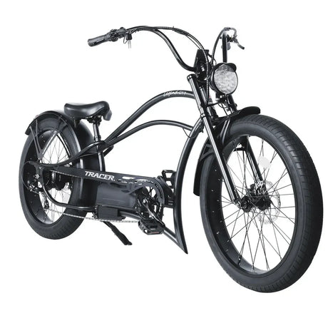 Tracer Legend GT7 1000W Stretch Cruiser Chopper E-Bike, 48V 20Ah Battery, 55–65 Mile Range, 26” Fat Tires, Shimano 7-Speed