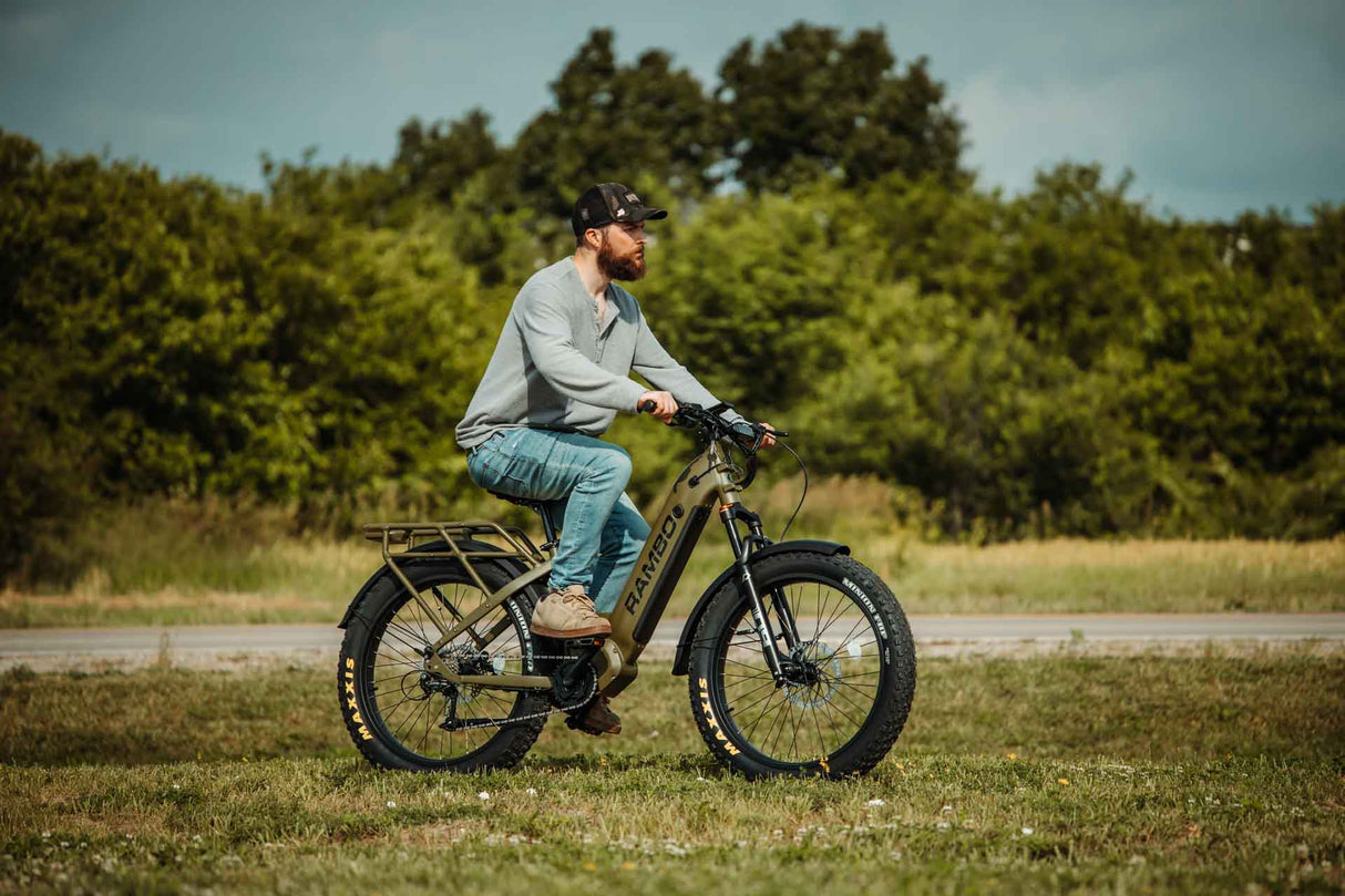 Rambo Rebel 2.0 Up to 32 MPH 1000W 48V 15Ah Mid-Drive Electric Bike