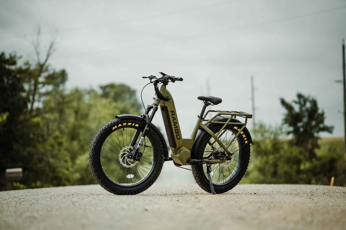 Rambo Rebel 2.0 Up to 32 MPH 1000W 48V 15Ah Mid-Drive Electric Bike