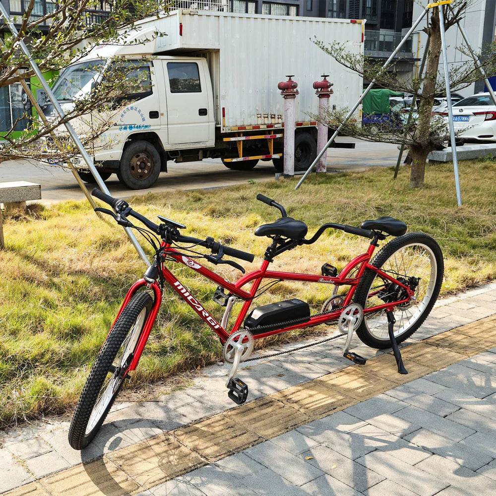 Tracer Raiatea 500W Tandem Electric Bicycle, Up to 25 MPH Top Speed, 48V 17.5Ah Battery, 30–50 Mile Range, 26” Tires, 7-Speed