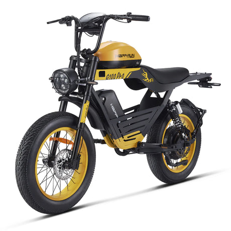 HappyRun G100 Pro Dual-Battery Electric Bike 1000W Motor 28 mph 48V 30Ah Battery