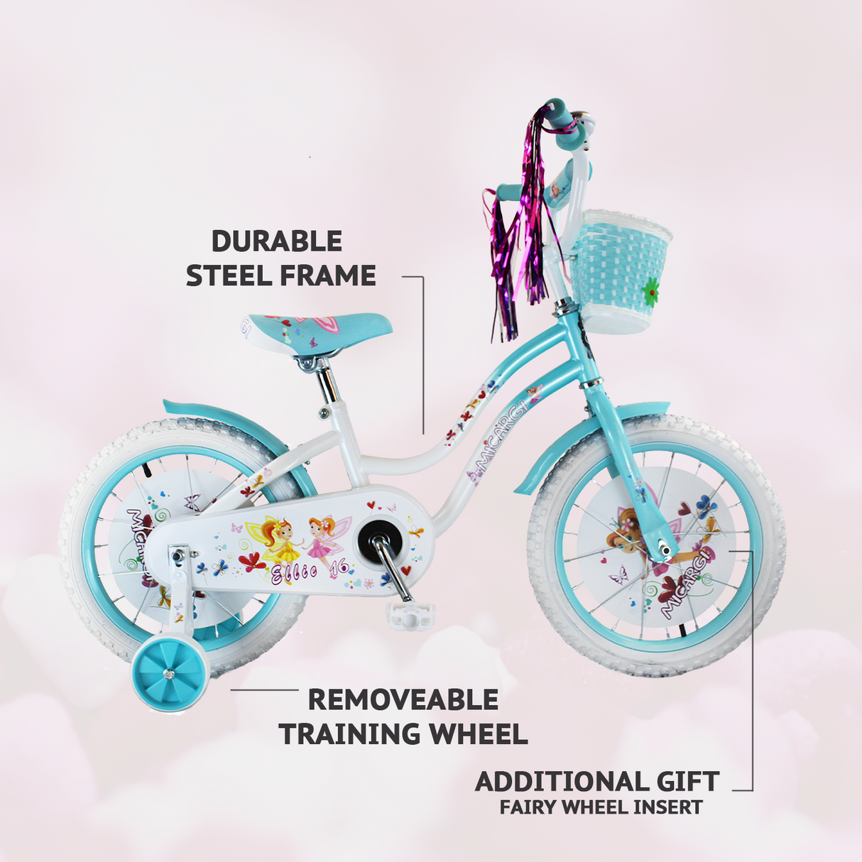 Micargi Ellie Kids Bike Freestyle Bicycle