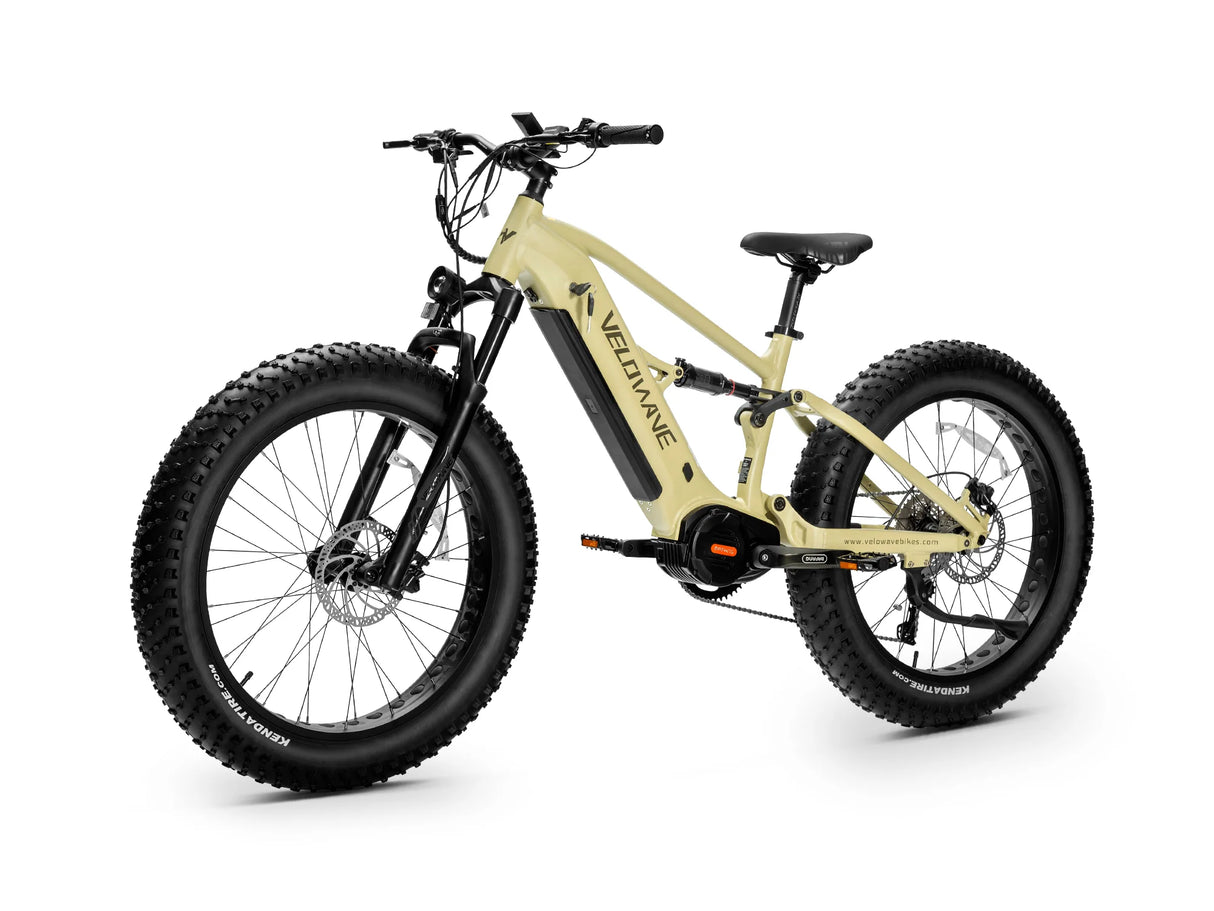 Velowave Brawny XM Up to 37 MPH 1000W 48V 20Ah Full Suspension Electric Mountain Bike