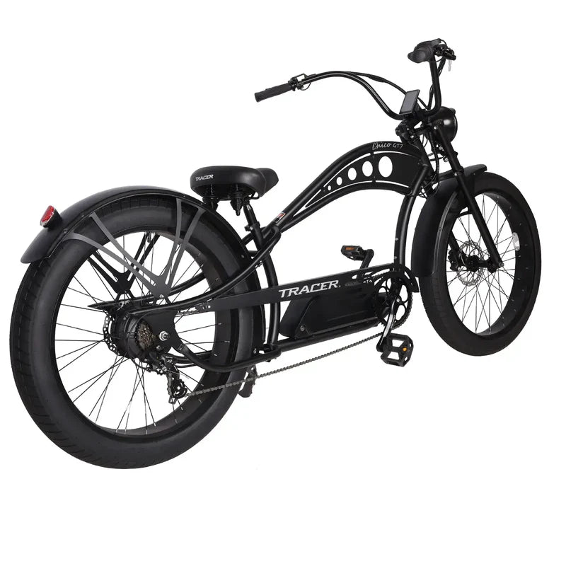 Tracer Chico GT7 750W Stretch Cruiser E-Bike, 48V 20Ah Battery, 50 Mile Range, 26” Fat Tires, Shimano 7-Speed