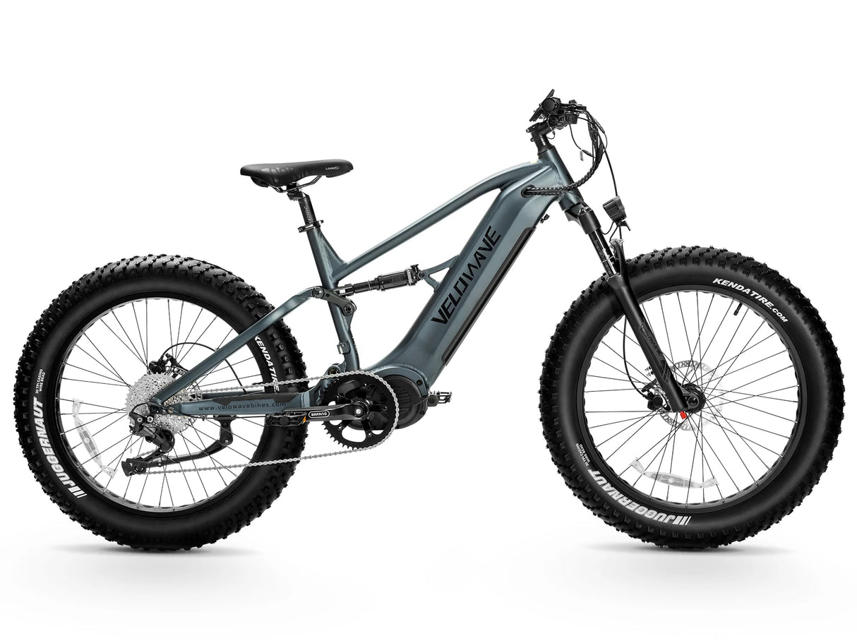 Velowave Brawny XM Up to 37 MPH 1000W 48V 20Ah Full Suspension Electric Mountain Bike