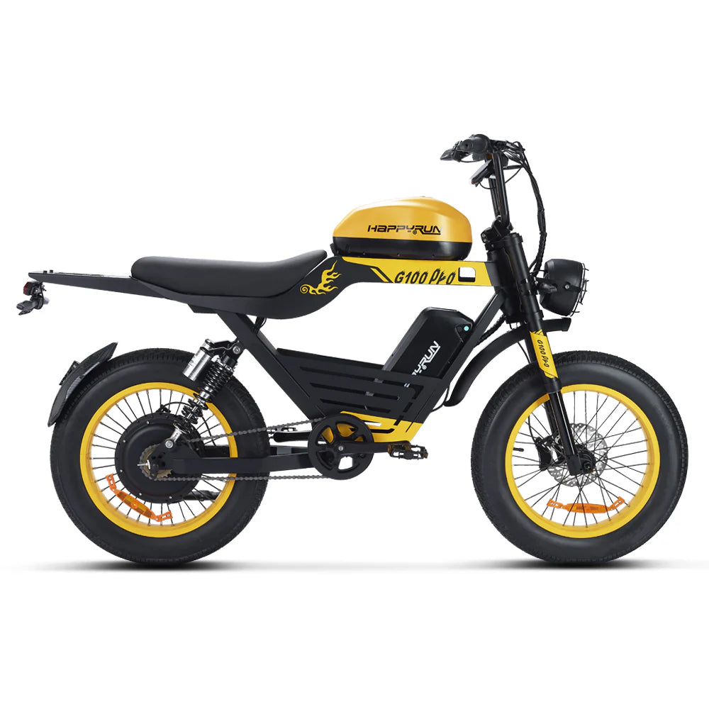 HappyRun G100 Pro – 6000W Dual Battery Electric Bike | 72V High-Performance Off-Road E-Moto