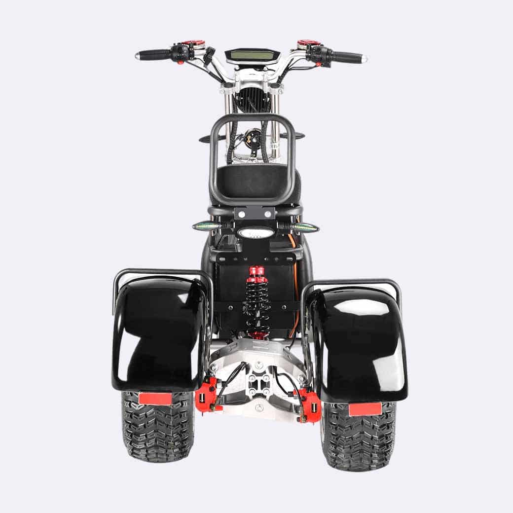 LinksEride CP7 Electric Trike Scooter – 4000W Dual Motor, 28 MPH, 60V 40Ah Battery, 43-Mile Range